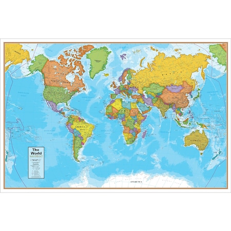 Waypoint Geographic Blue Ocean World 24'' x 36'' Laminated Wall Map WG10